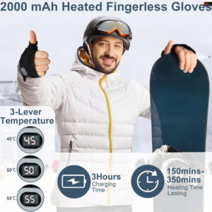 Digital Display Heated Gloves