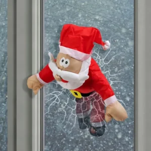 Crashing Santa Window Decoration