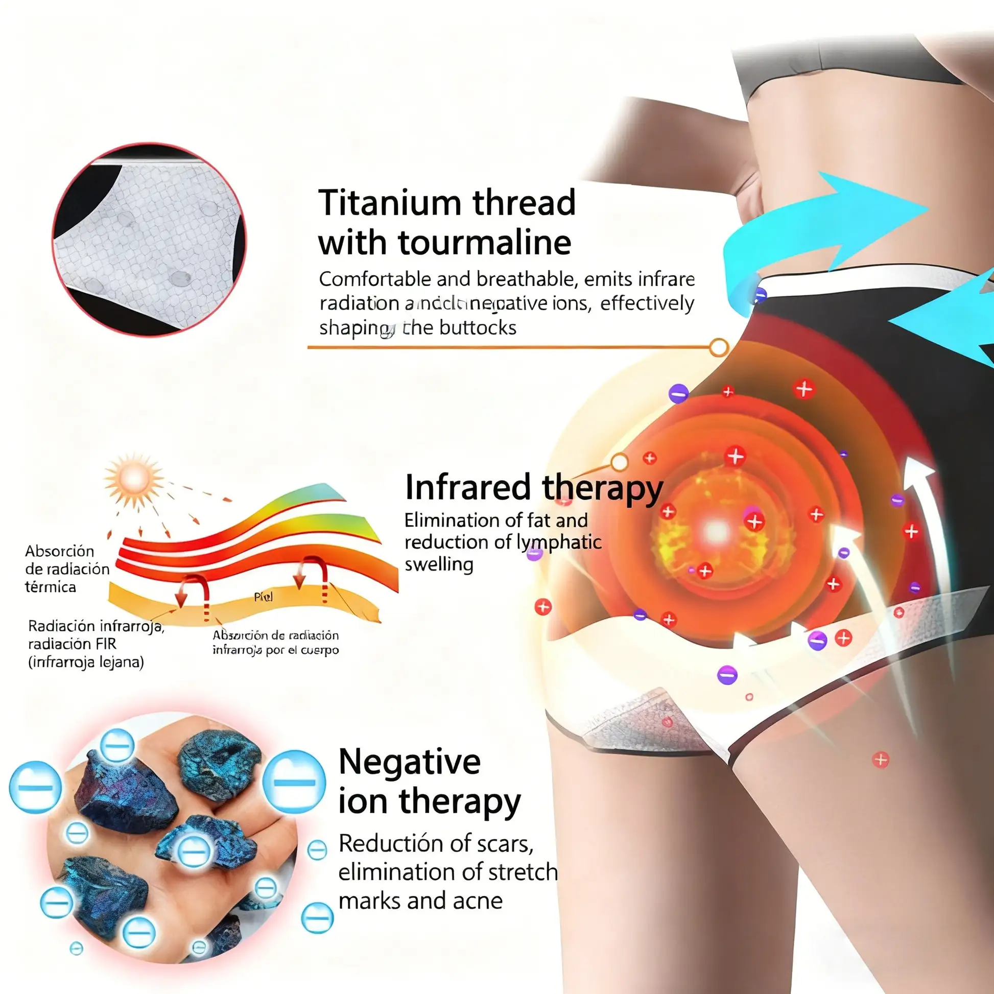 Self-regulating tourmaline shaping shorts with titanium fiber - Image 11