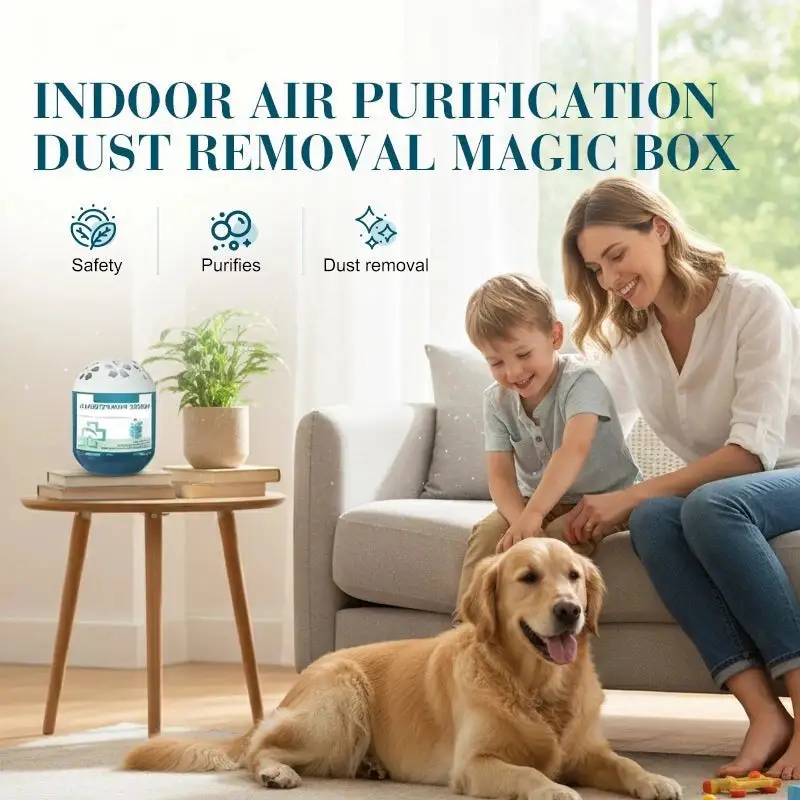 🧹 Indoor Air Purification Magic Box – Dust Removal & Odor Eliminator for Home