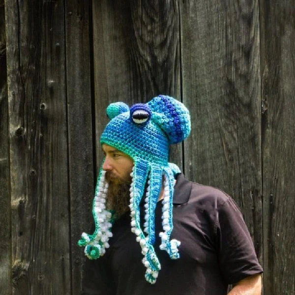 Handmade octopus knitted cap - Image 3
