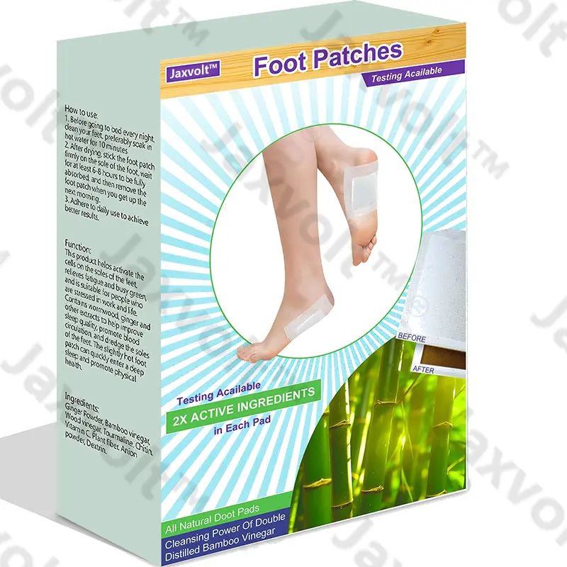 Natural Herbal Tourmaline Far Infrared Magnetic Therapy Foot Patches