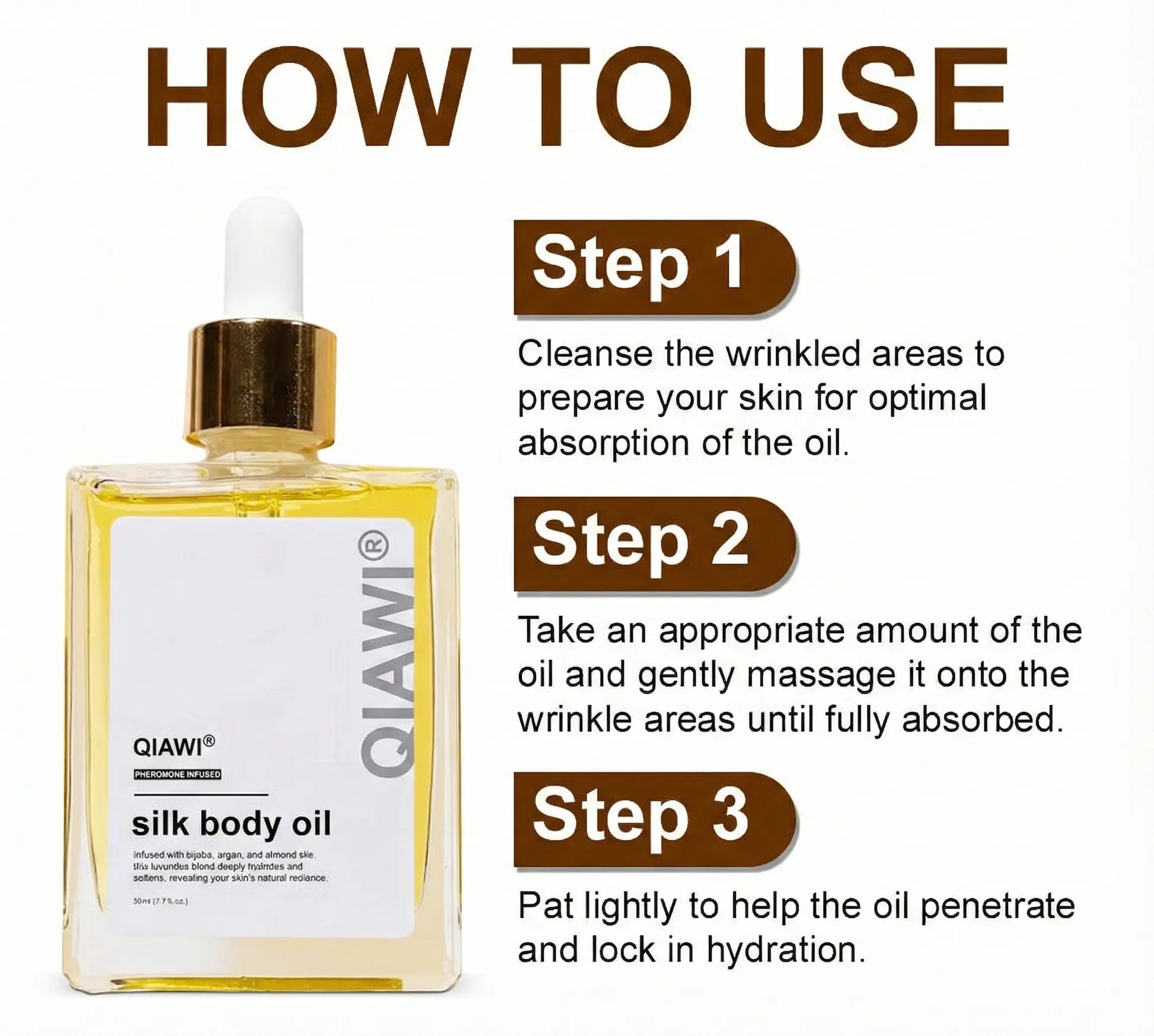 Silk Body Oil-Smooth Wrinkles & Firm Sagging Skin - Image 5