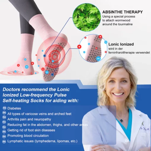 Ionic Ionized Low-Frequency Pulse Self-Heating Socks - Image 3