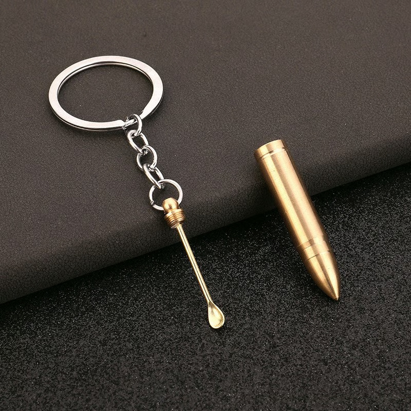 Bullet-Shaped Keychain