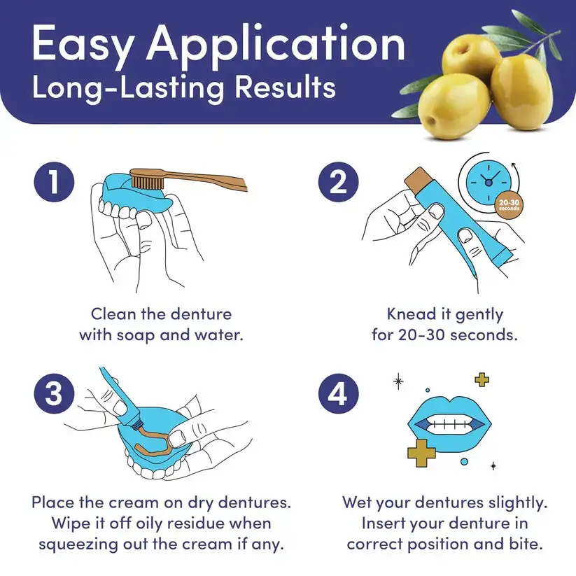 Olive Oil Denture Adhesive Cream - Image 12