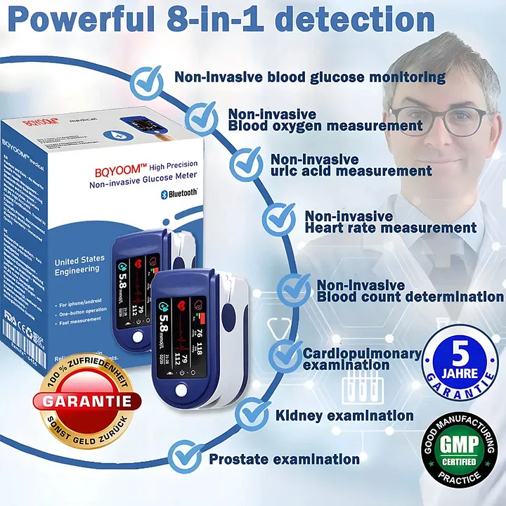 High Precision Non-Invasive Blood Glucose Meter👨⚕️ is clinically certified to be & 99.9% accurate - Image 4
