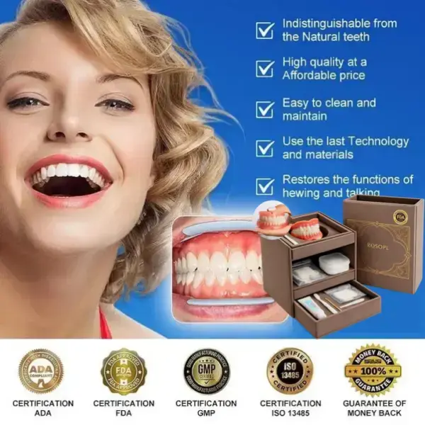🔥🔥Ends Today: 70% OFF!🦷 Custom-Fit Full Functional Dentures Make you more confident - Image 3