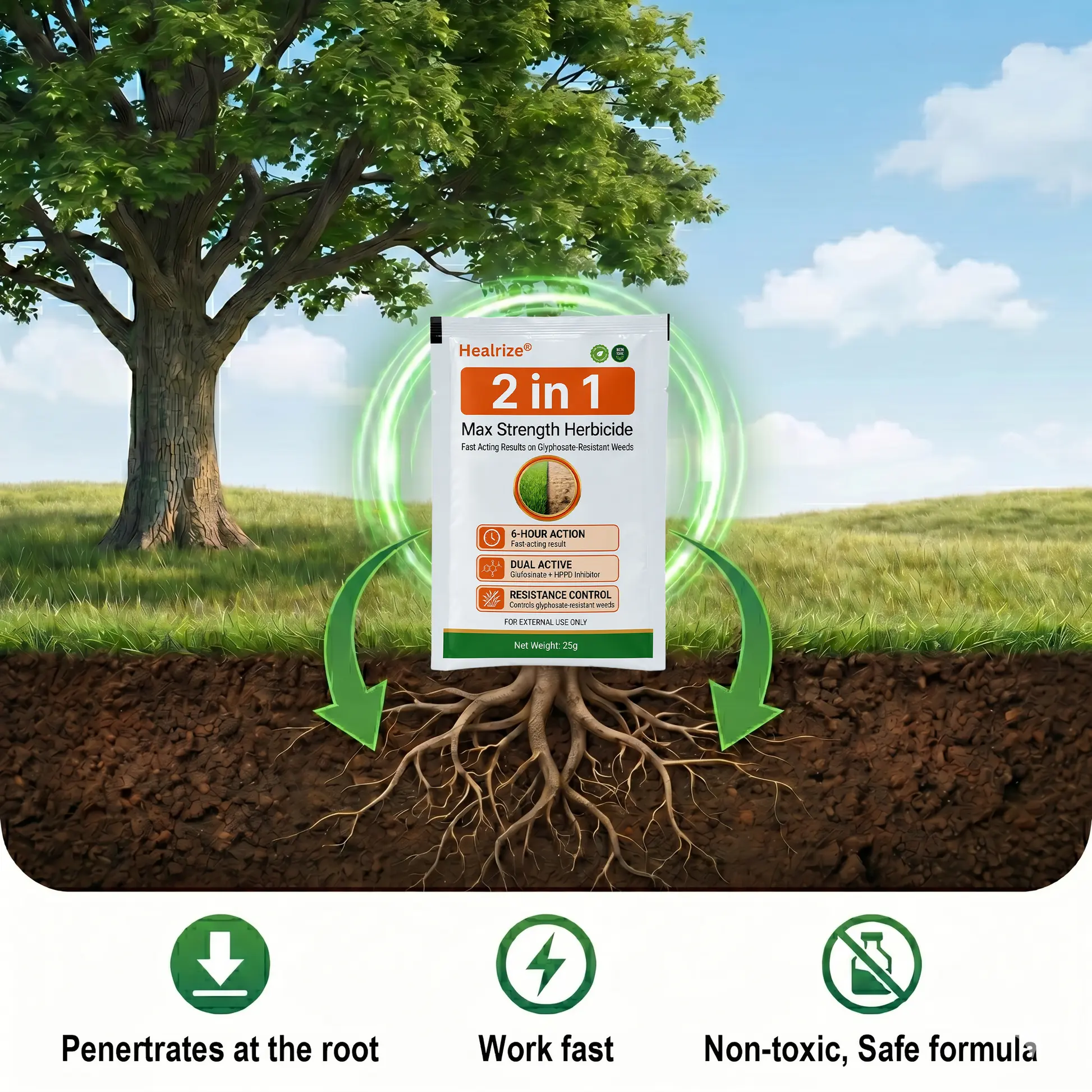 🔥 Advanced 2-in-1 Pro+ Herbicide | Upgraded Formula for 6-Hour Rapid Kill, Root Eradication & Destroys Glyphosate-Resistant Weeds - Image 6