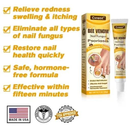 Bee Venom Nail Fungus Psoriasis Treatment Cream - Image 3
