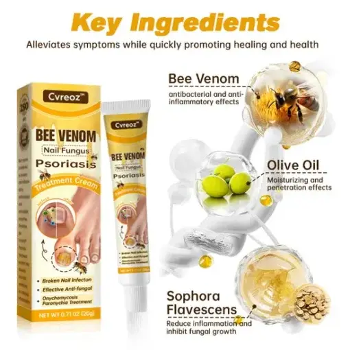 Bee Venom Nail Fungus Psoriasis Treatment Cream - Image 4