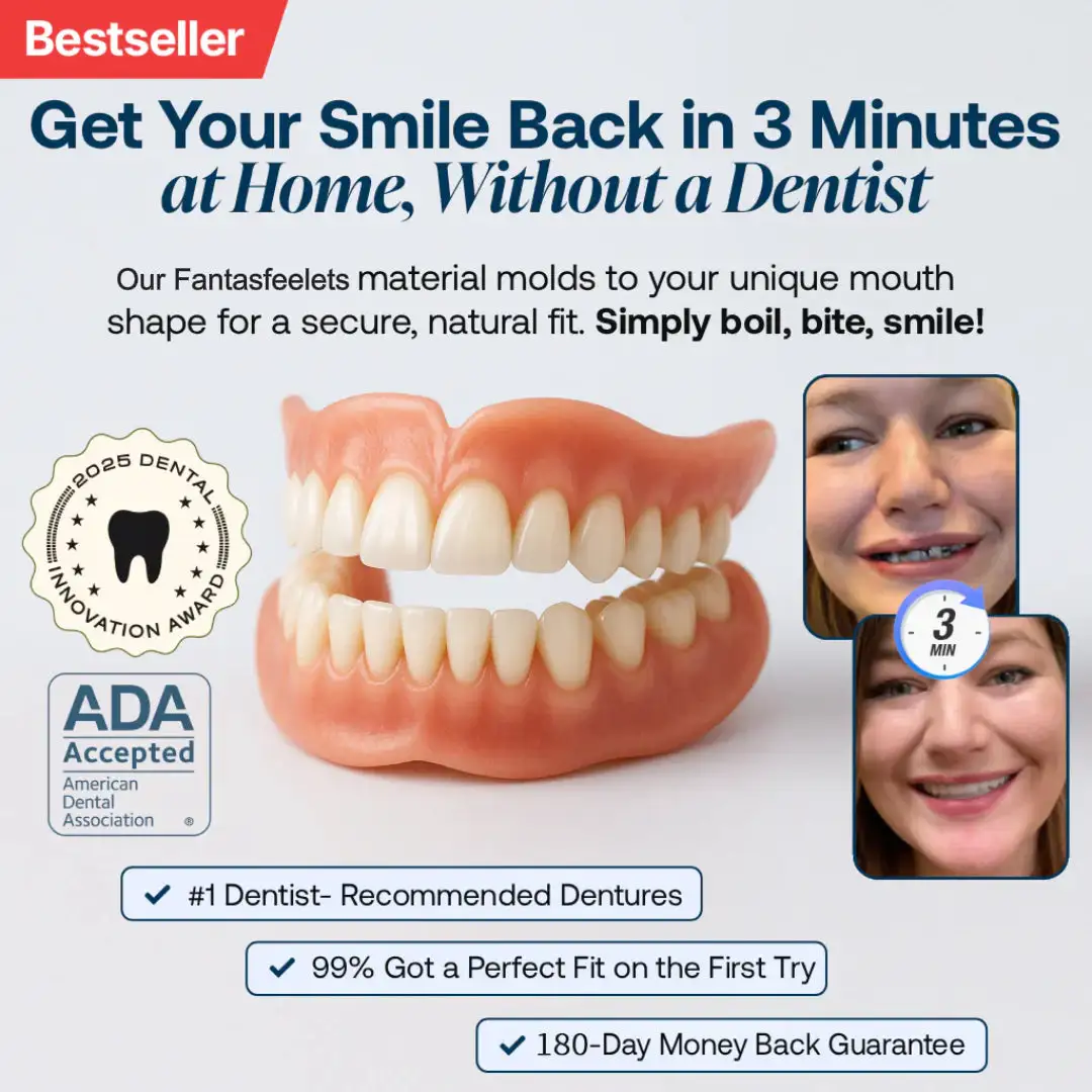 🌎Ends Today: 70% OFF! Medical Full Denture with Strong Suctiond🦷Obtain American Dental Association (ADA) Certification