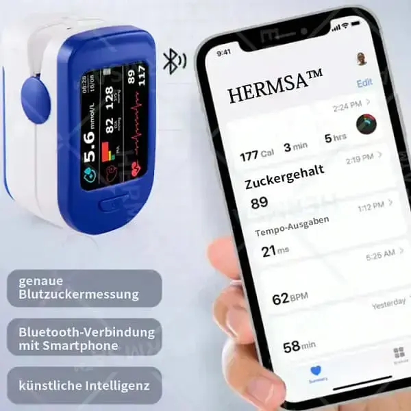 Hochpräzises multifunktionales nicht-invasives Medizinisches Gerät – 99,99% Genauigkeit!Kompatibel mit iOS und Android Smartphones - Image 8
