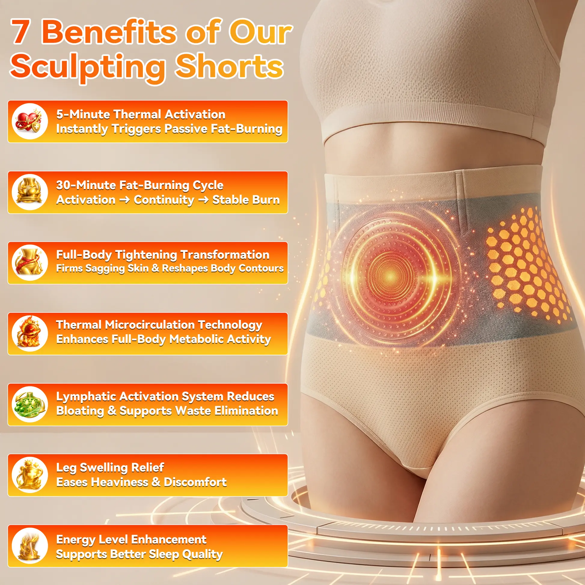 2026 NEW RELEASE Moringa & Berberine 4-In-1 Micro-Particle Sculpting & Fat-Burn Shorts - Image 5