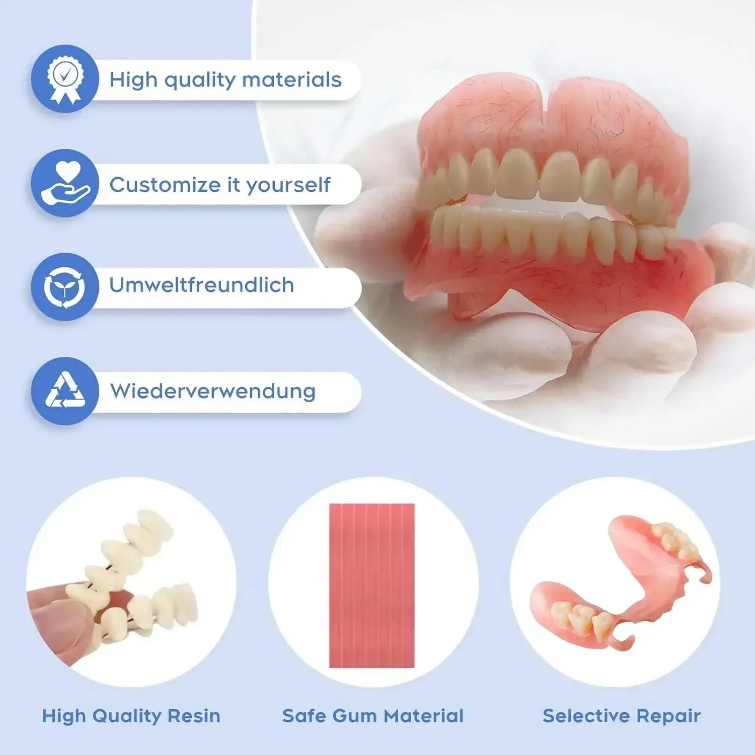 🔥Limited Time 50% OFF: 2nd ltem 60% Medical Full Denture with Strong Suction ✅ Made and Shipped from the USA🍀 - Image 2