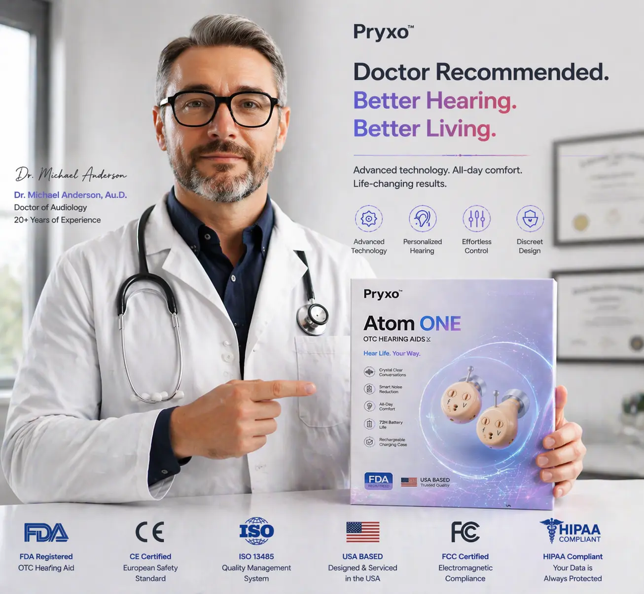 Atom ONE Hearing Aid 2026 | Clear Hearing OTC - Image 3