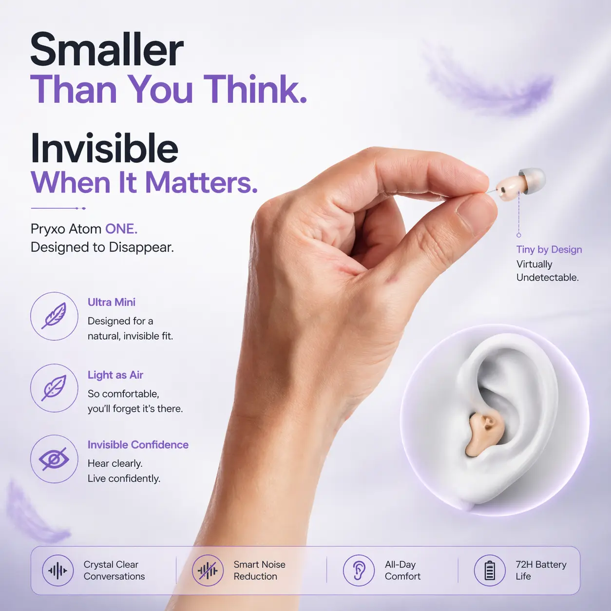 Atom ONE Hearing Aid 2026 | Clear Hearing OTC - Image 6