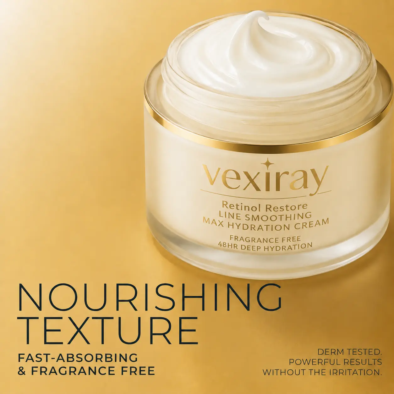 Vexiray Retinol Restore Max Hydration Anti-Aging Daily Face Moisturizer with Hyaluronic Acid, Fragrance-Free, Oil Free Skin Care - Image 7