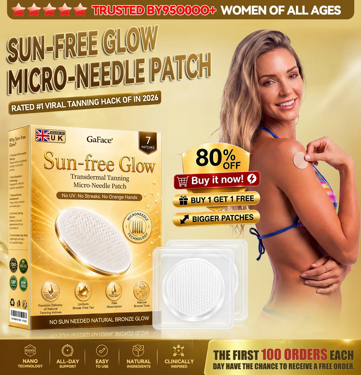 Sunless Tanning Micro-Needle Patch