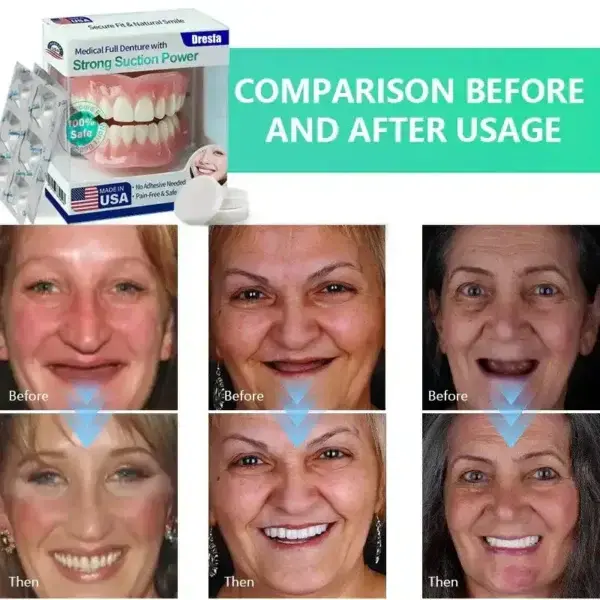 🔥Limited Time 50% OFF: 2nd ltem 60% Medical Full Denture with Strong Suction ✅ Made and Shipped from the USA🍀 - Image 2