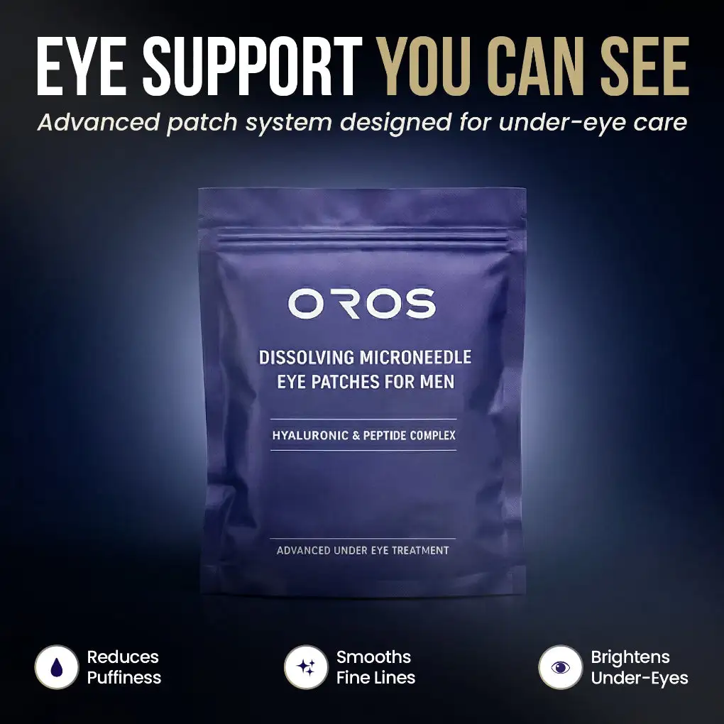 Oros Dissolving Microneedle Eye Patches for Men - Image 7