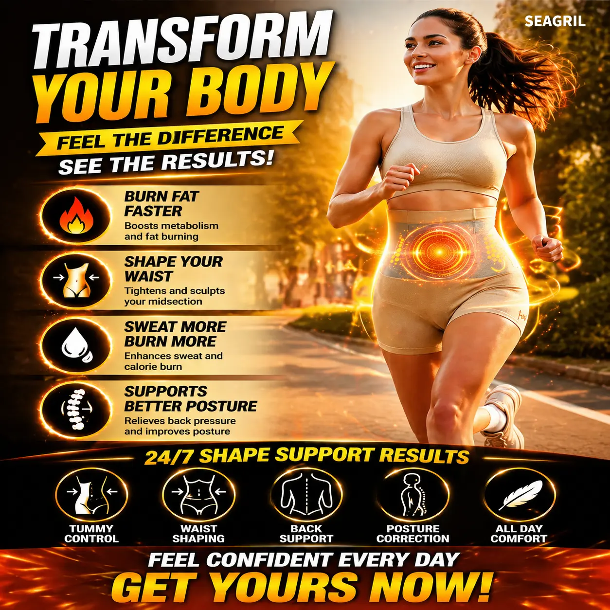 🏆𝐎𝐟𝐟𝐢𝐜𝐢𝐚𝐥 𝐁𝐫𝐚𝐧𝐝 𝐒𝐭𝐨𝐫𝐞 | Moringa & Berberine 4-In-1 Micro-Particle Sculpting & Fat-Burn Shorts( Suitable for both 🙍♂️men and 🙍♀️women )