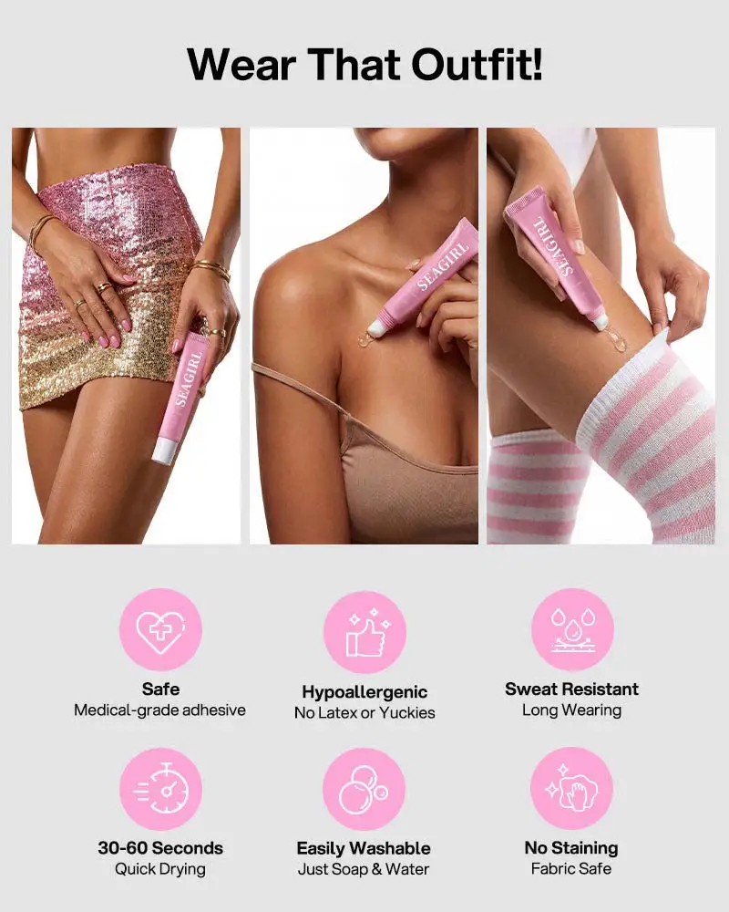 Professional Body Adhesive Sweat & Water Resistant Stain-Free Easy to Remove - Image 10