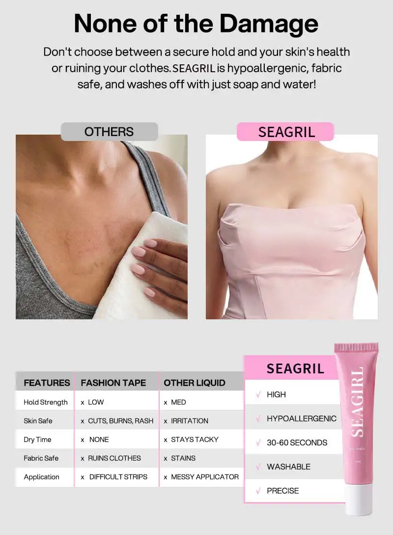 Professional Body Adhesive Sweat & Water Resistant Stain-Free Easy to Remove - Image 5