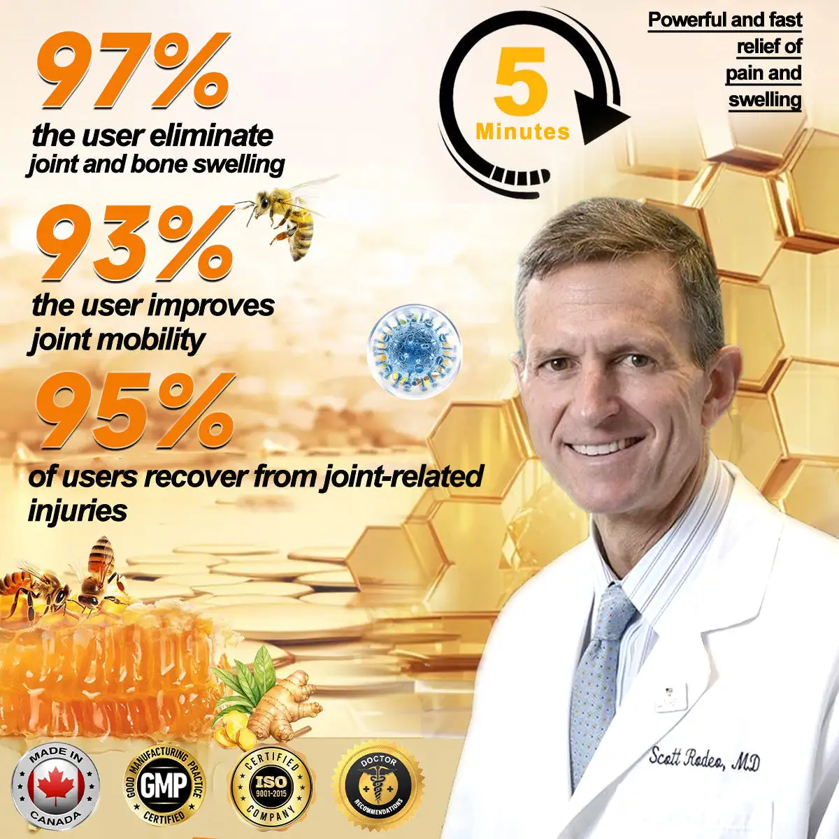 Botulinum & Bee Essence Pain-Relief Bone Healing Cream - Image 3