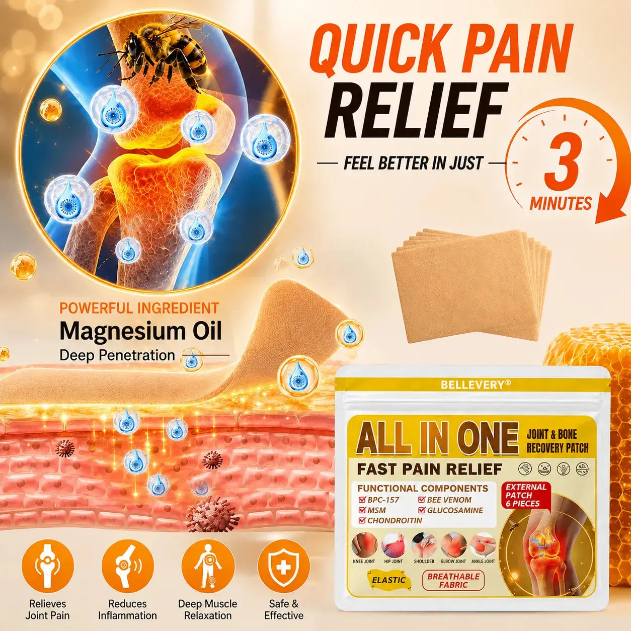 Bellevery Joint & Bone Recovery Patch | Targeted Joint Comfort - Image 9