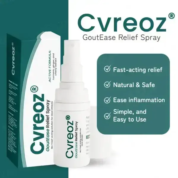 Cvreoz GoutEase Relief Spray | Fast-Acting Gout Pain Relief