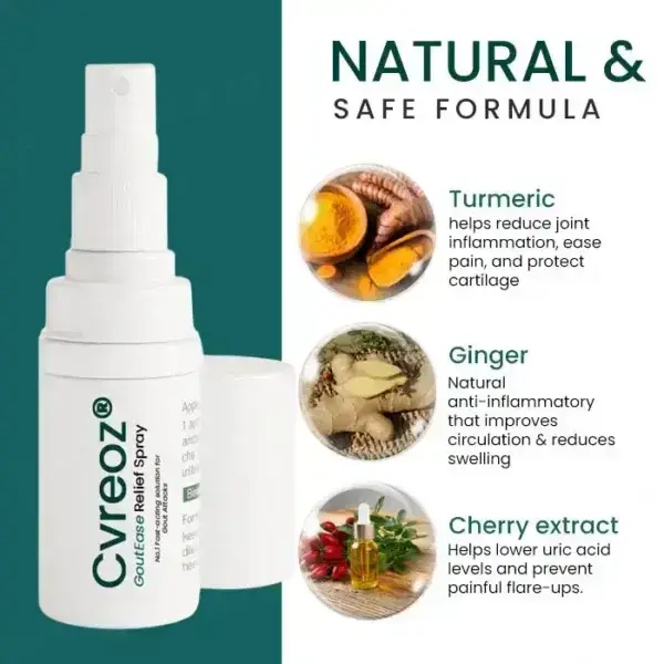 Cvreoz GoutEase Relief Spray | Fast-Acting Gout Pain Relief - Image 7