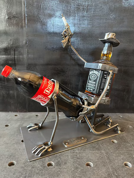 Garage Bar Whiskey Bottle Stand
