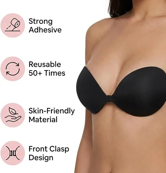 Maiakoo Strapless Adhesive Push-Up Bra - Image 3