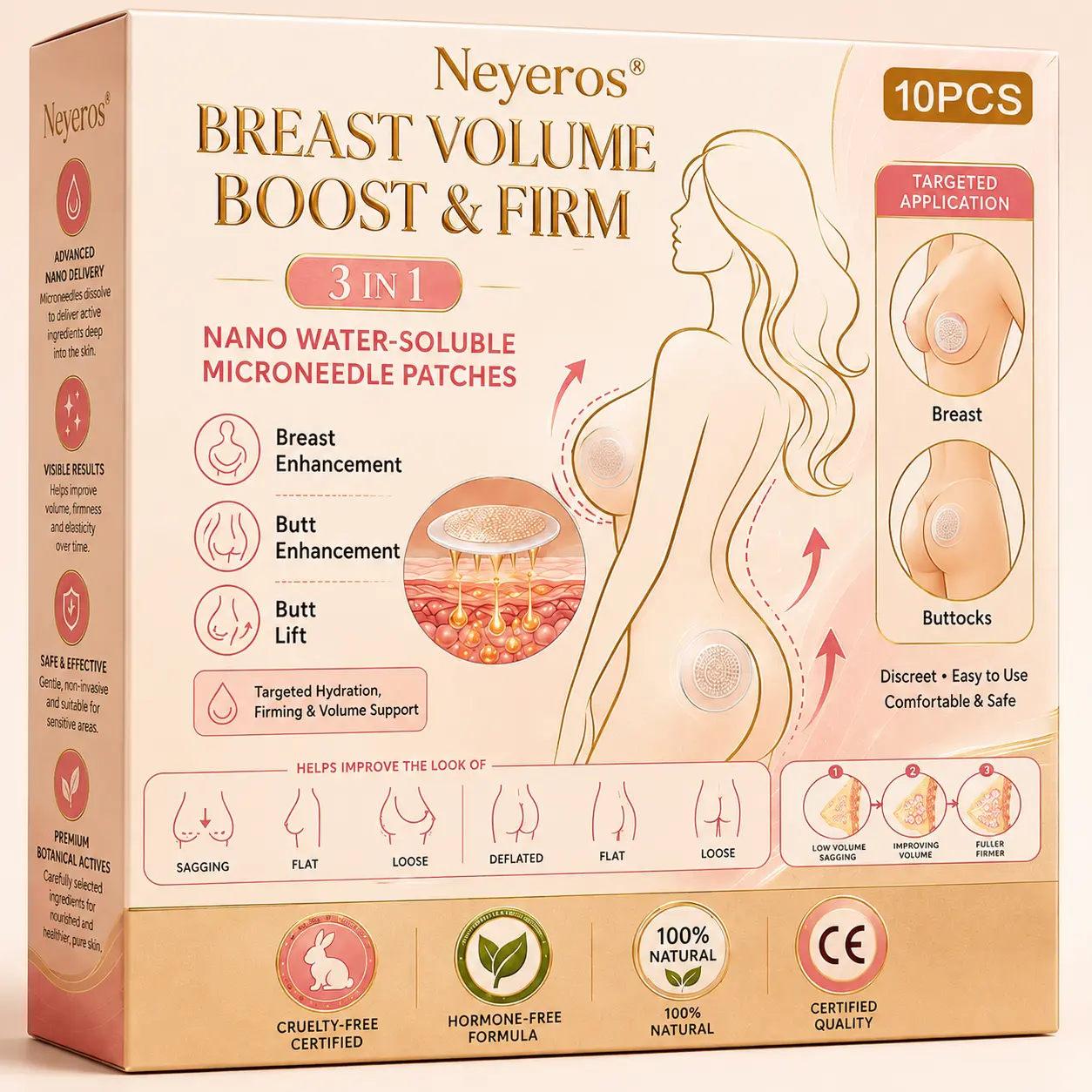 Breast Enhancement Nano Microneedle Patch | Targeted Bust & Glute Care - Image 10