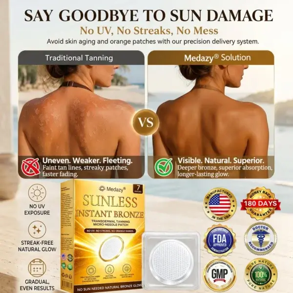 Medazy Sunless Tanning Microneedle Patch – DHA-Free Glow - Image 16