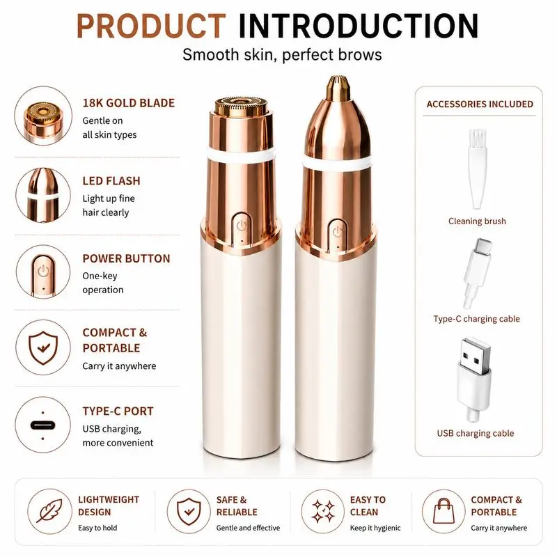 TopSpire 2-in-1 Facial & Eyebrow Hair Trimmer - Image 5