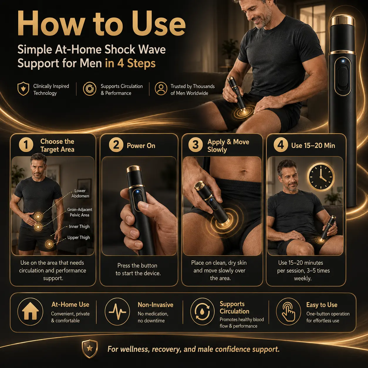 Ultrasonic Shock Wave Therapy Massager for Deep Tissue Relief - Image 16