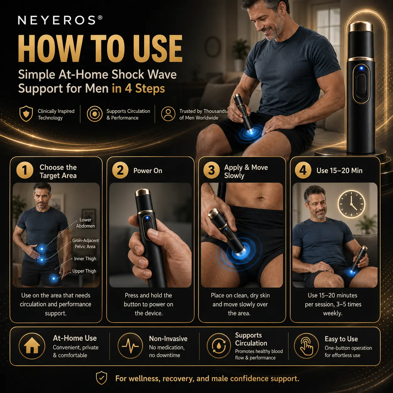 Ultrasonic Shock Wave Therapy Massager for Deep Tissue Relief - Image 8