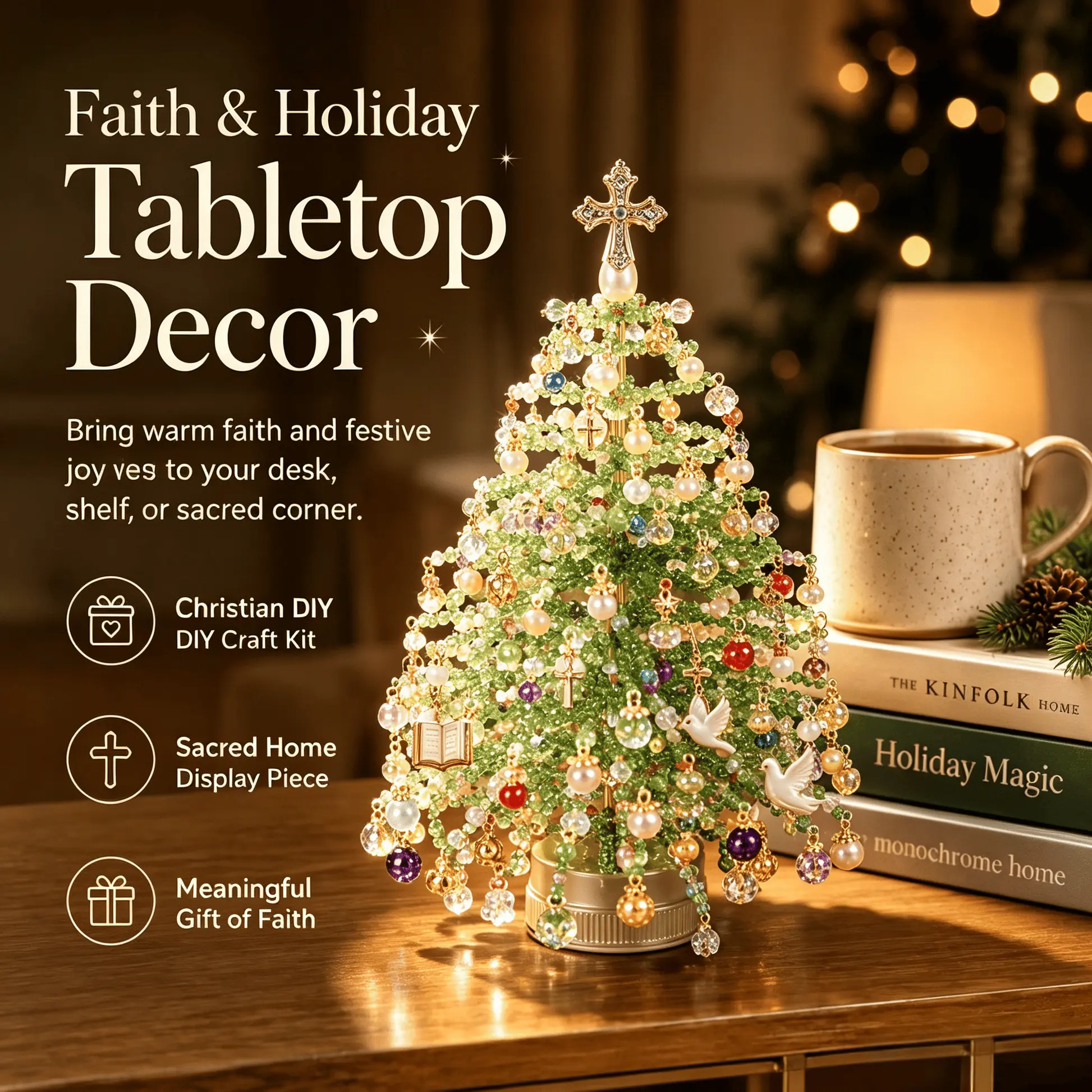 🎄✨ DIY Beaded Christmas Tree Kit – 🎅Create Your Own Sparkling Holiday Decoration - Image 12