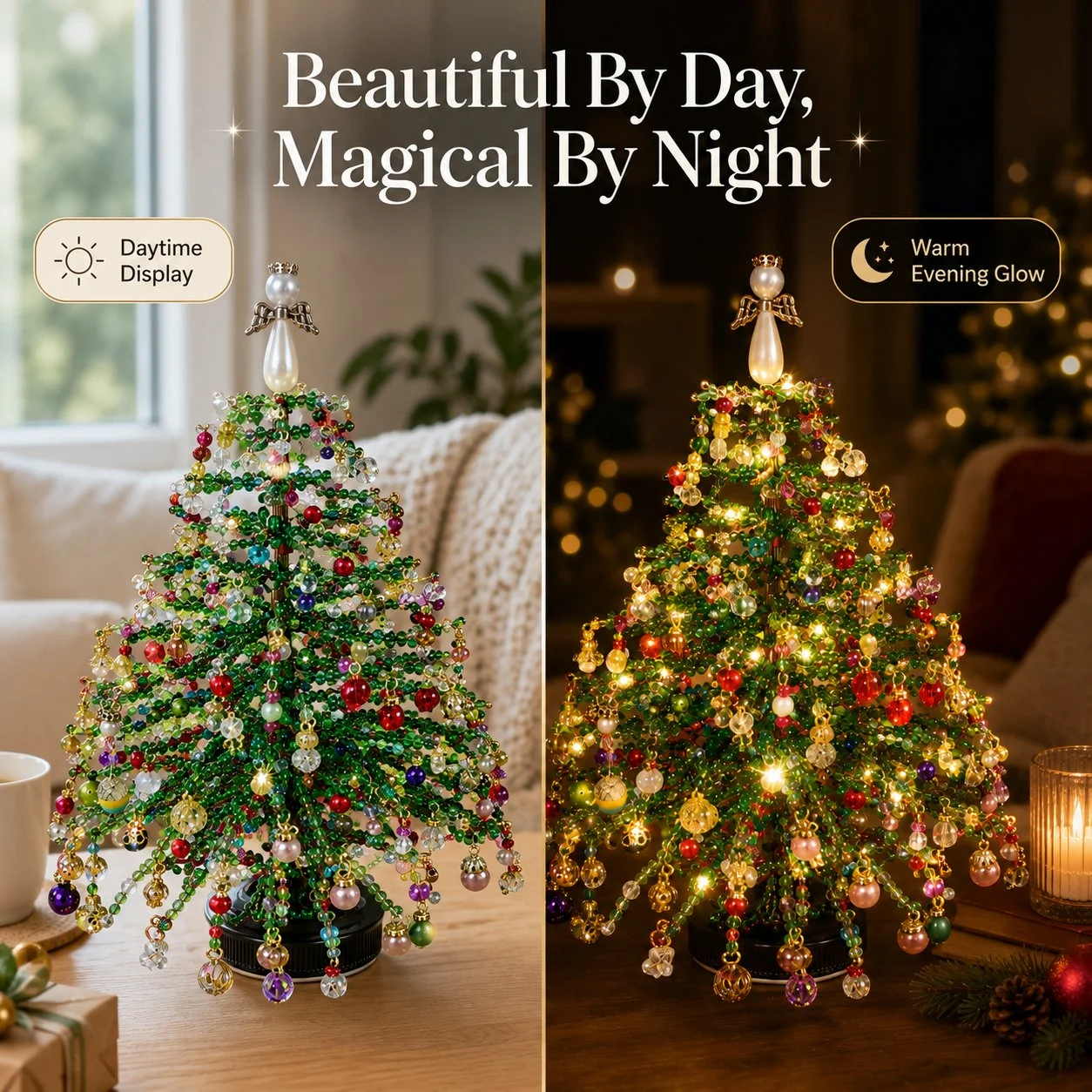 🎄✨ DIY Beaded Christmas Tree Kit – 🎅Create Your Own Sparkling Holiday Decoration - Image 5