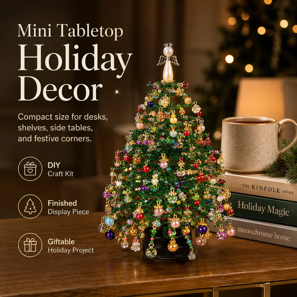 🎄✨ DIY Beaded Christmas Tree Kit – 🎅Create Your Own Sparkling Holiday Decoration - Image 8