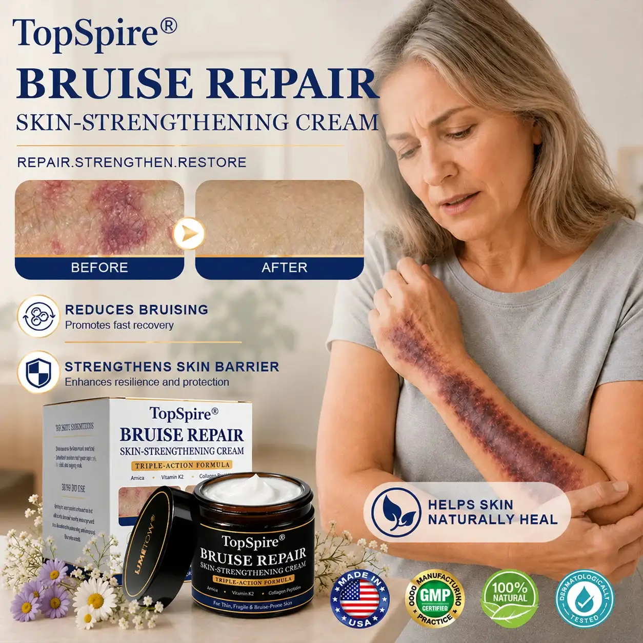 🏆Official US Bruise Repair & Skin-Strengthening Cream