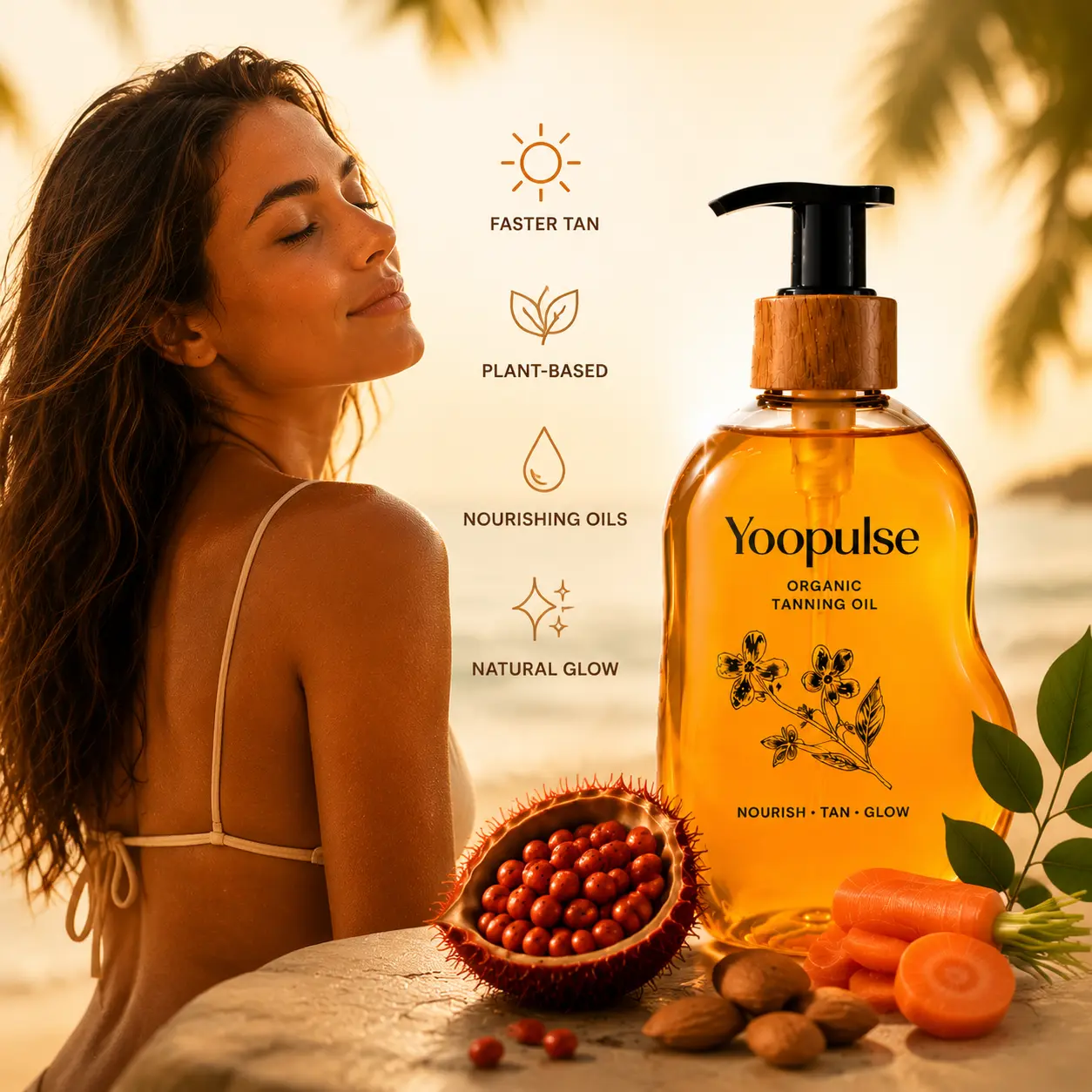 Yoopulse Organic Brazilian Tanning Oil 🌞