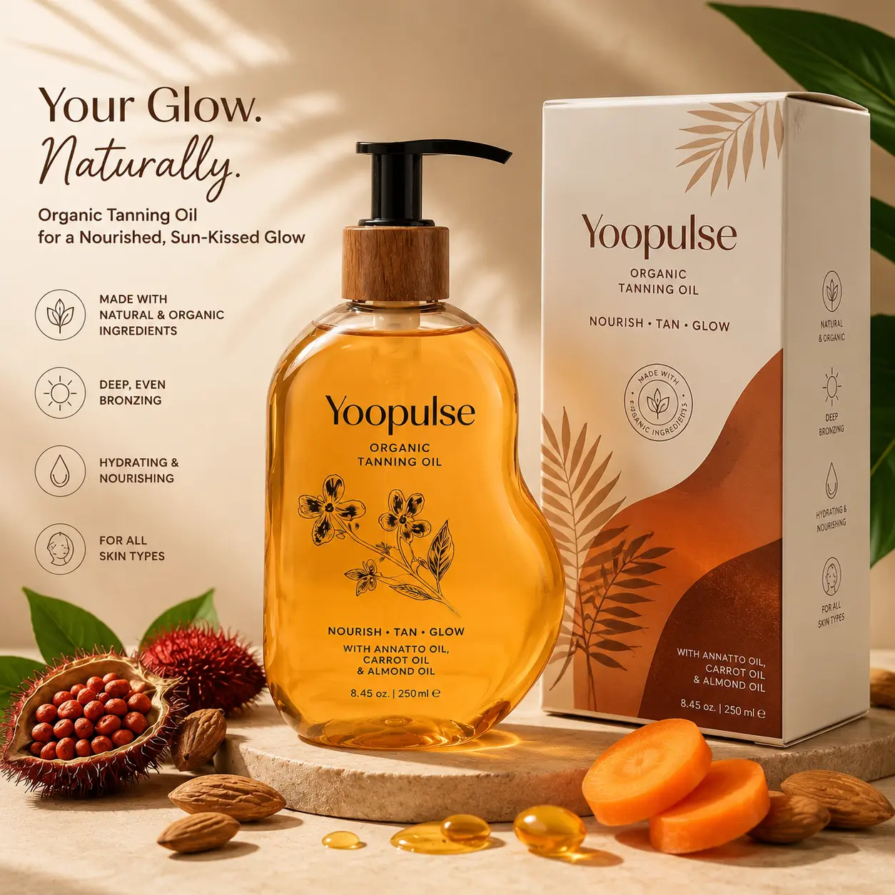Yoopulse Organic Brazilian Tanning Oil 🌞 - Image 7